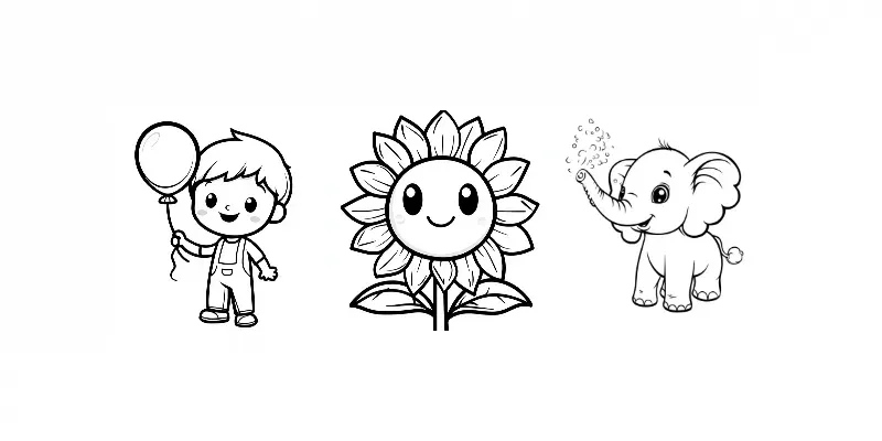 Cute And Simple Coloring Pages generated by undefined