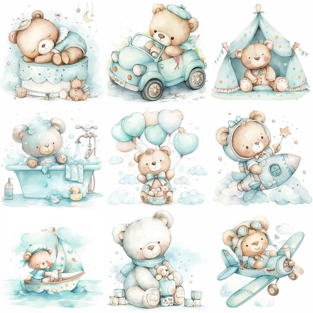 Cute Teddy Baby Shower Air To Sea