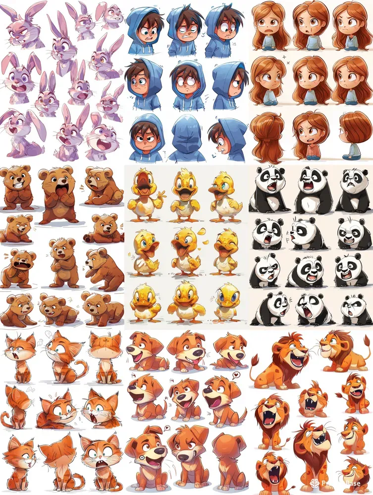 Emoji Expressions Sticker Sheets