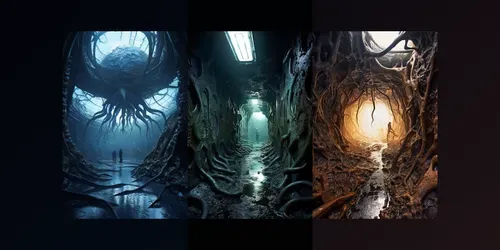 Alien Sci-fi Environments generated by midjourney