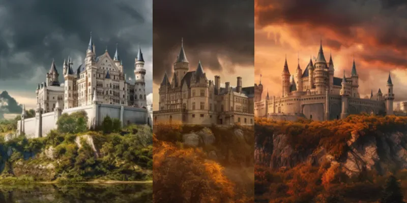 Enchanting Castles Stunning Illustrations generated by undefined