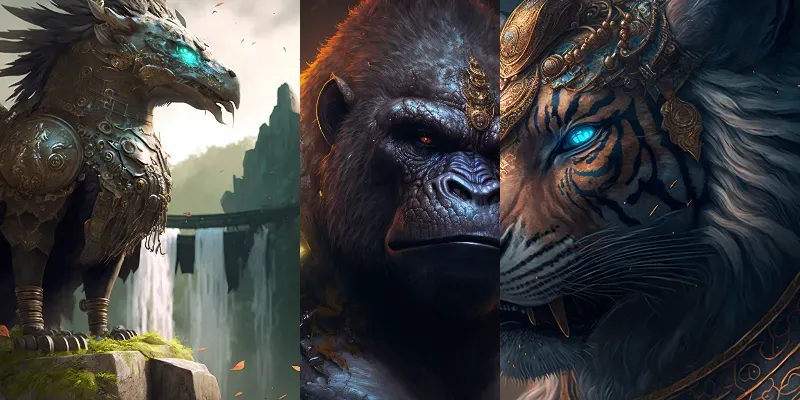 Realistic Legendary Animals generated by undefined