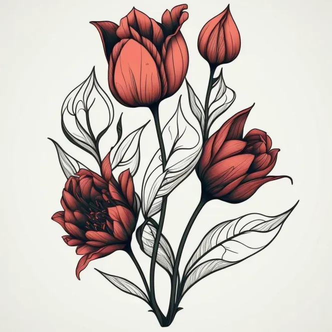 Floral Tattoo Templates