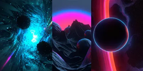 Striking Space Abstracts generated by dalle