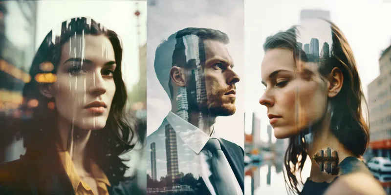 Portraits And Color Reflections generated by undefined