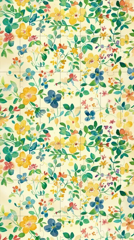 Folk Watercolor Colorful Flower Patterns