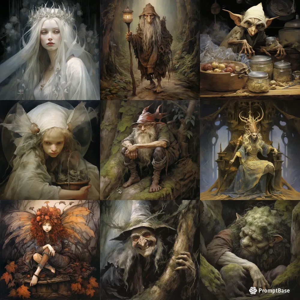 Unseelie Fae Vintage Creepy Fairies