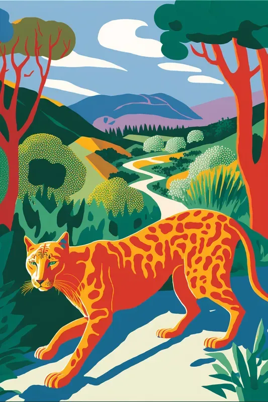 Vibrant Abstract Animal Art Posters