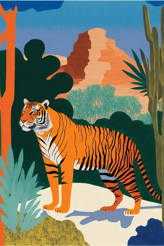 Vibrant Abstract Animal Art Posters