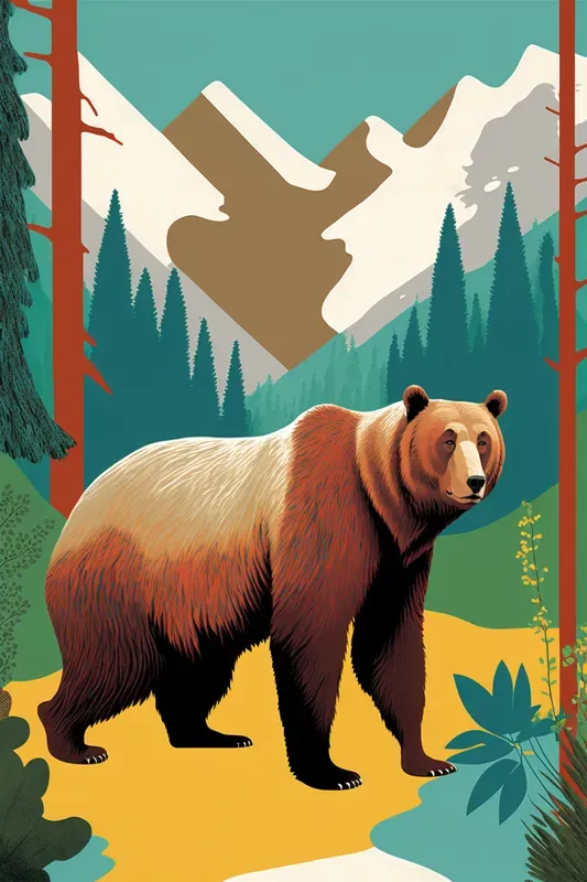 Vibrant Abstract Animal Art Posters