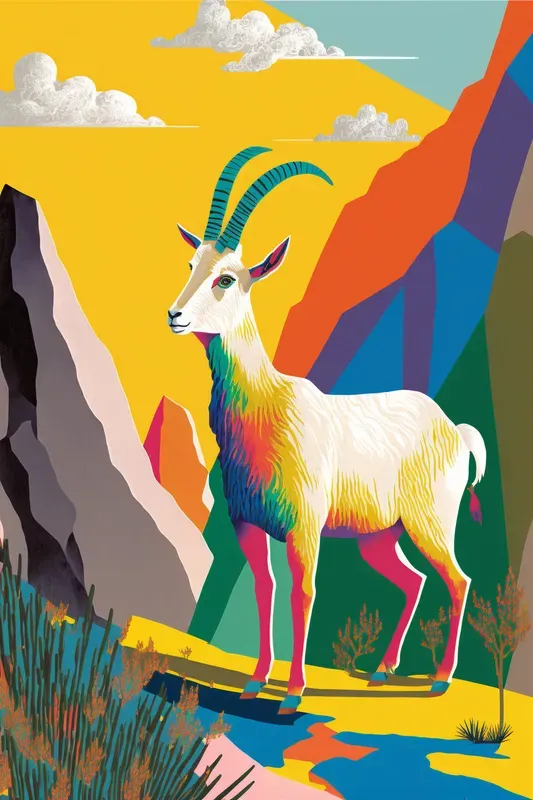 Vibrant Abstract Animal Art Posters
