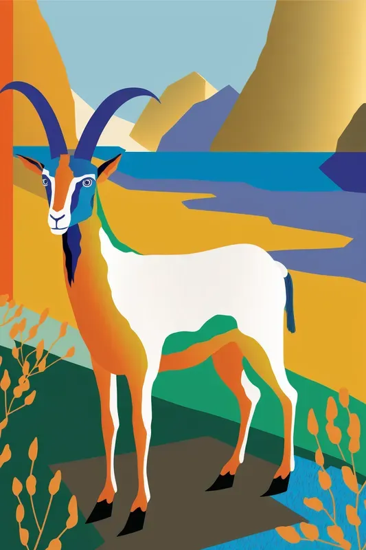 Vibrant Abstract Animal Art Posters