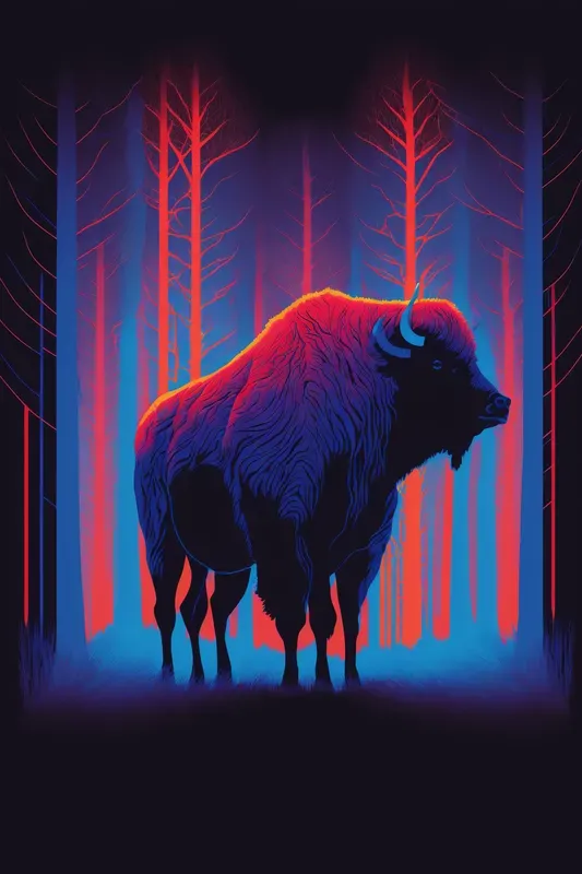 Abstract Animal Vector Minimalist Art