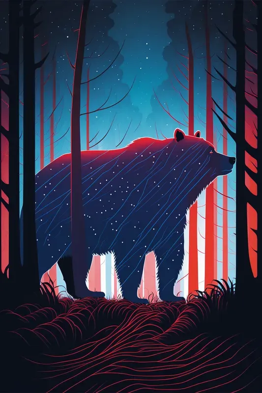 Abstract Animal Vector Minimalist Art