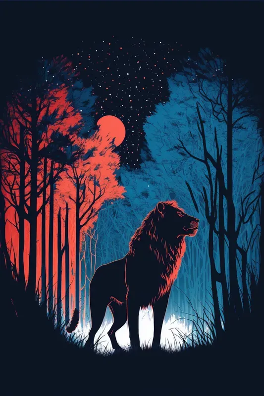 Abstract Animal Vector Minimalist Art