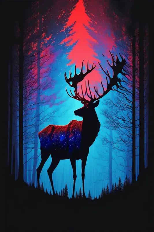 Abstract Animal Vector Minimalist Art