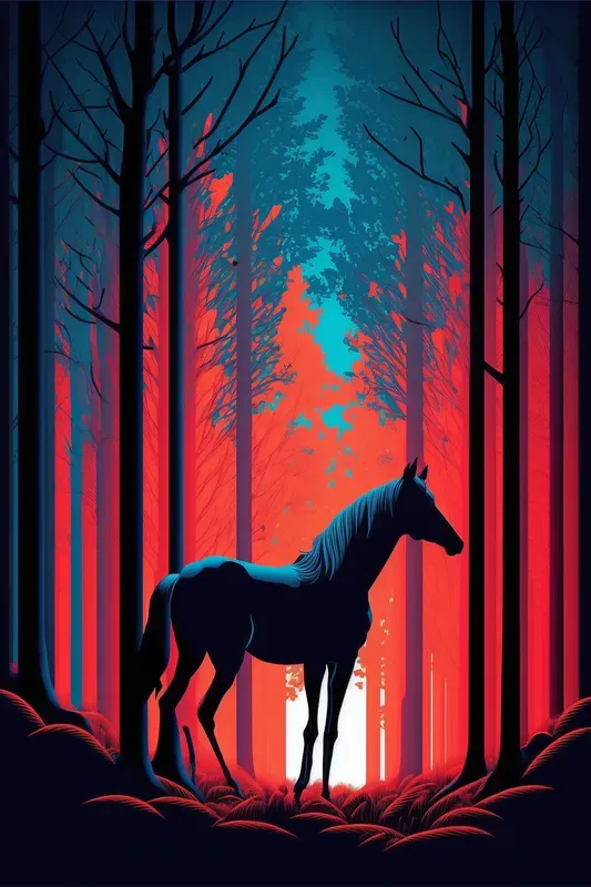 Abstract Animal Vector Minimalist Art