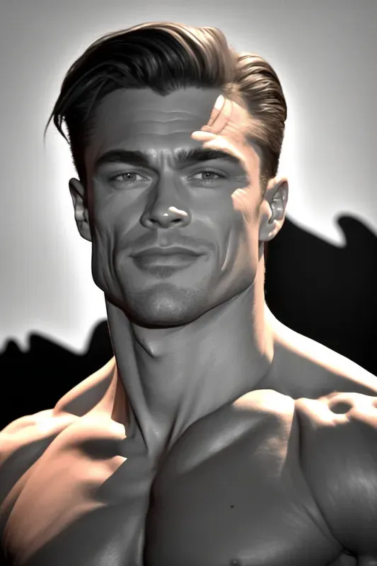 Gigachad Muscular Portraits
