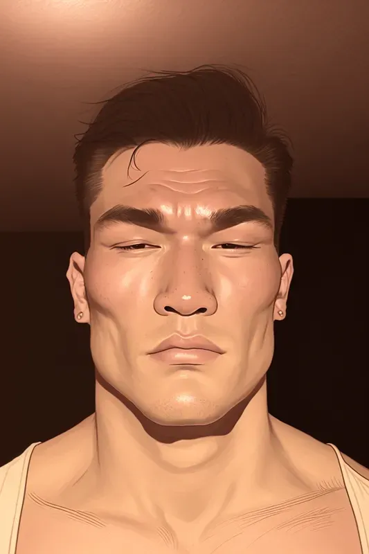 Gigachad Muscular Portraits