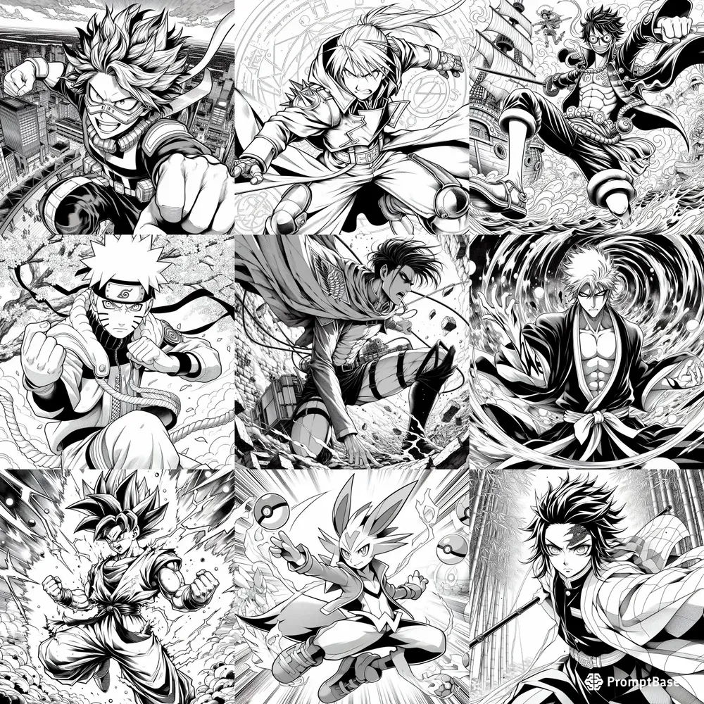 Dynamic Anime Coloring Pages