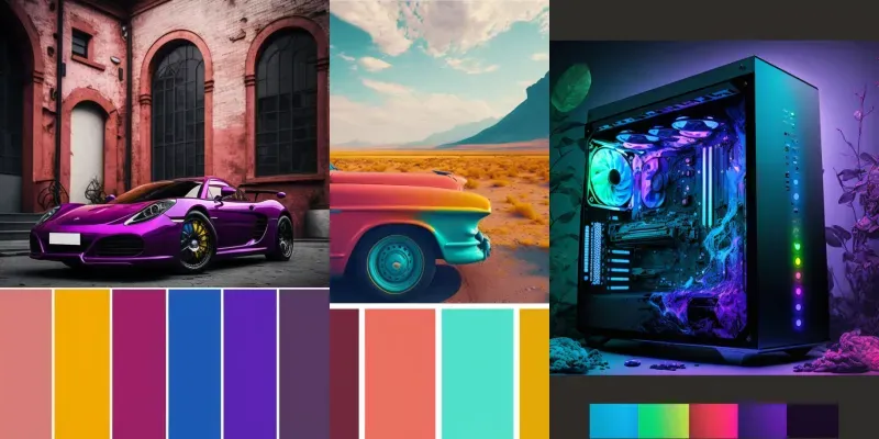 Colorful Images With Color Palettes generated by undefined
