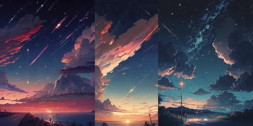 Anime Sky Dreamscapes generated by midjourney
