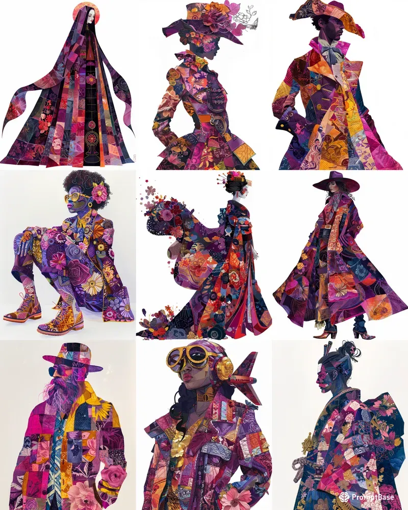 People Quilted Patterns Fill