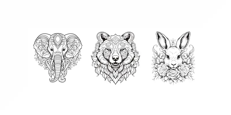 Animals For Your Coloring Books generated by undefined