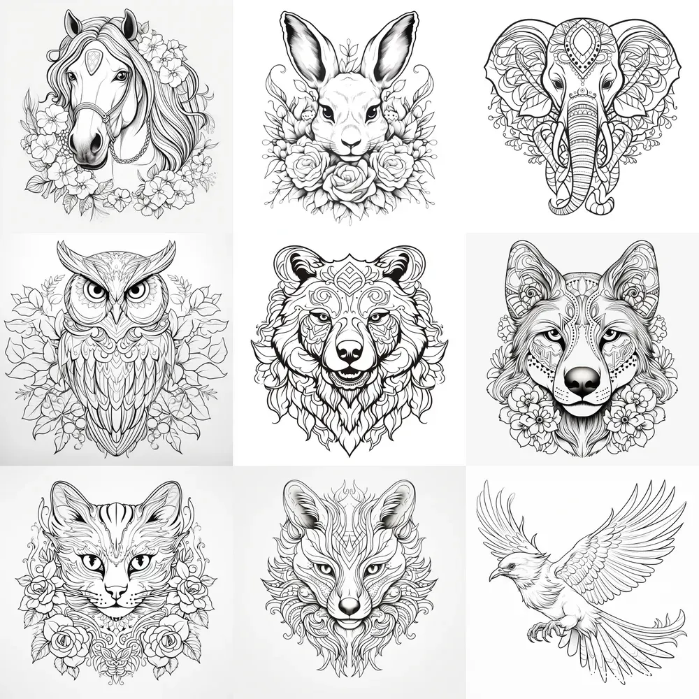 Animals For Your Coloring Books