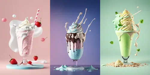 Milkshake Product Photo Shoot generated by midjourney