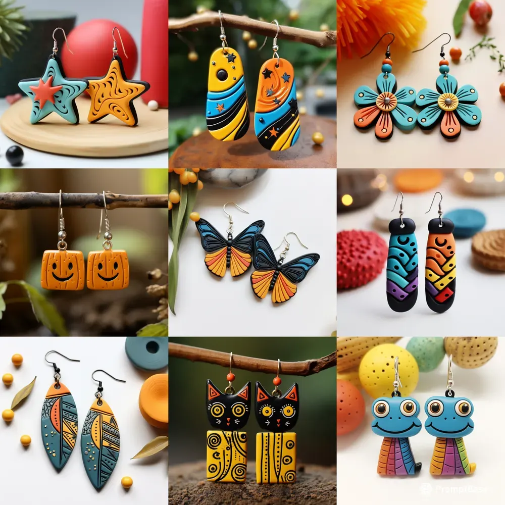 Cute Polymer Clay Earrings