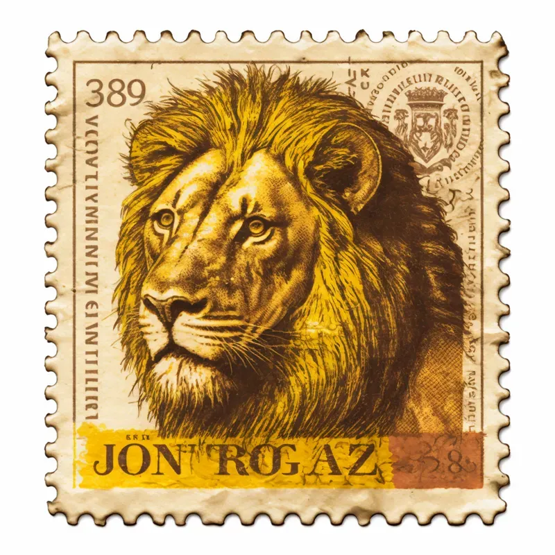 Colorful Vintage Style Postal Stamps