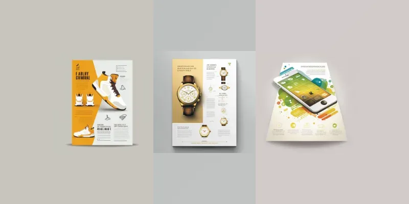Modern A4 Product Marketing Flyers generated by undefined