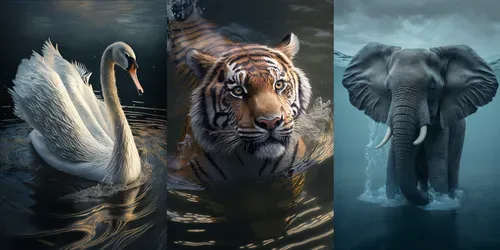 Stunning Animals In The Waters generated by midjourney