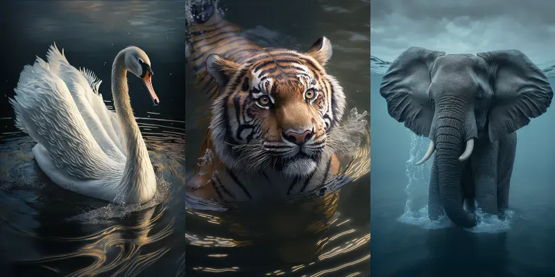 Stunning Animals In The Waters generated by undefined