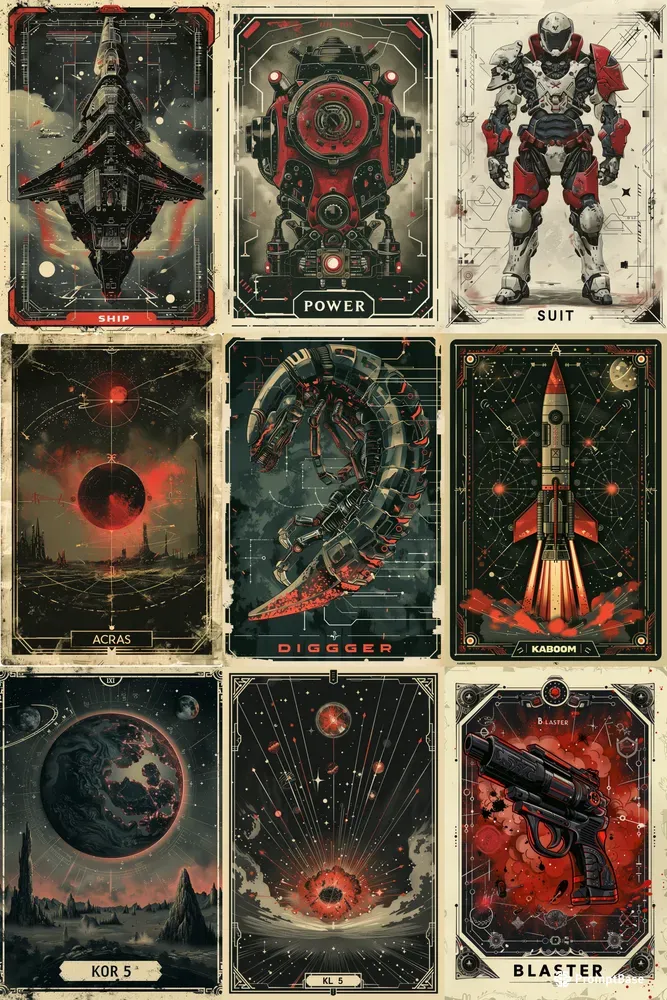 Retro Sci-fi Poster Wall Art