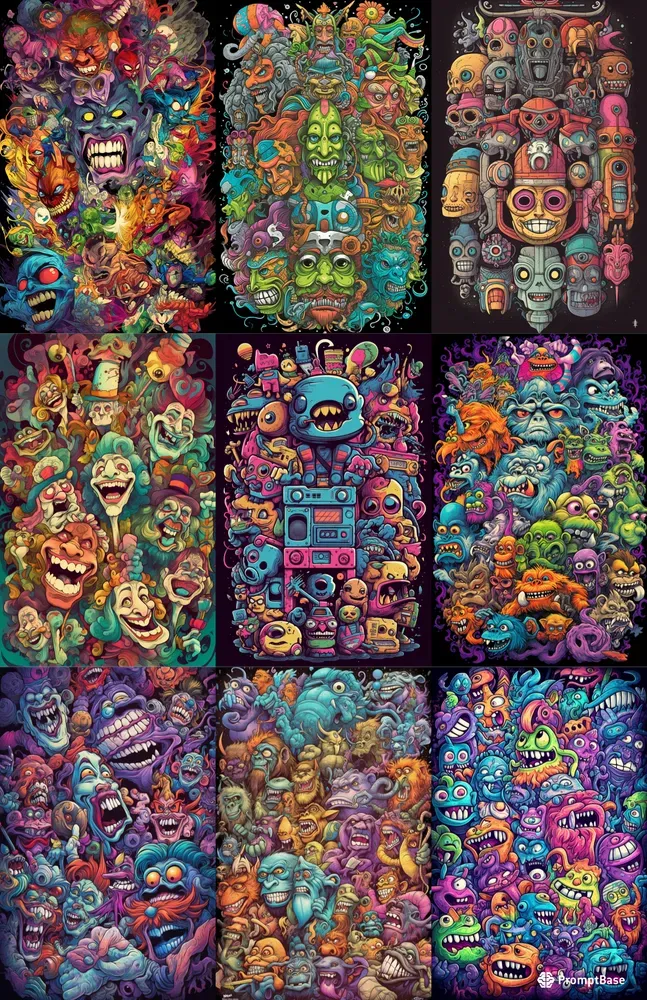 The Trippy Monsters Illustrations