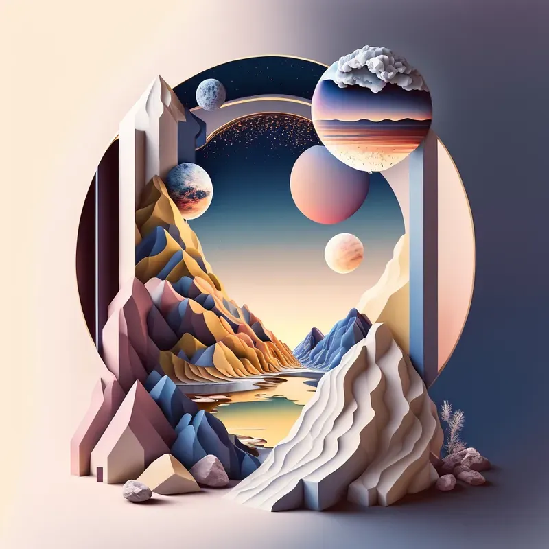 Abstract Geometrical Pastels