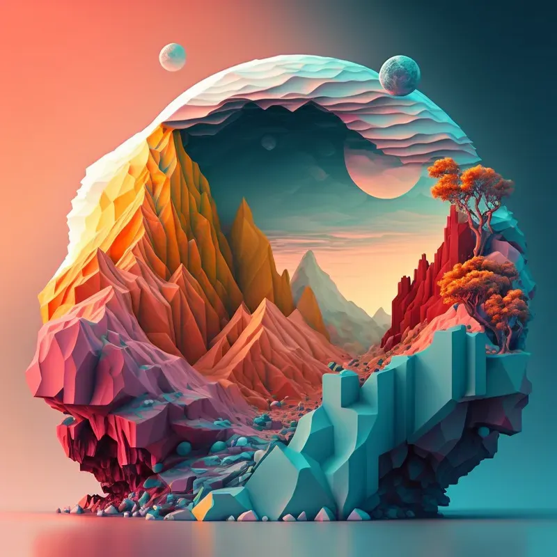 Abstract Geometrical Pastels