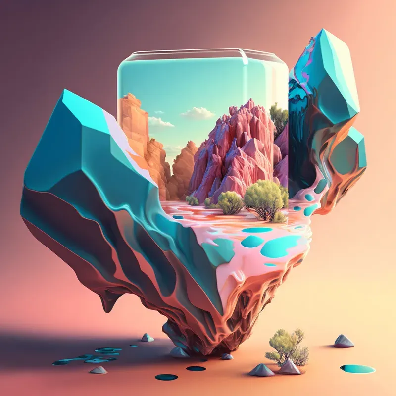 Abstract Geometrical Pastels