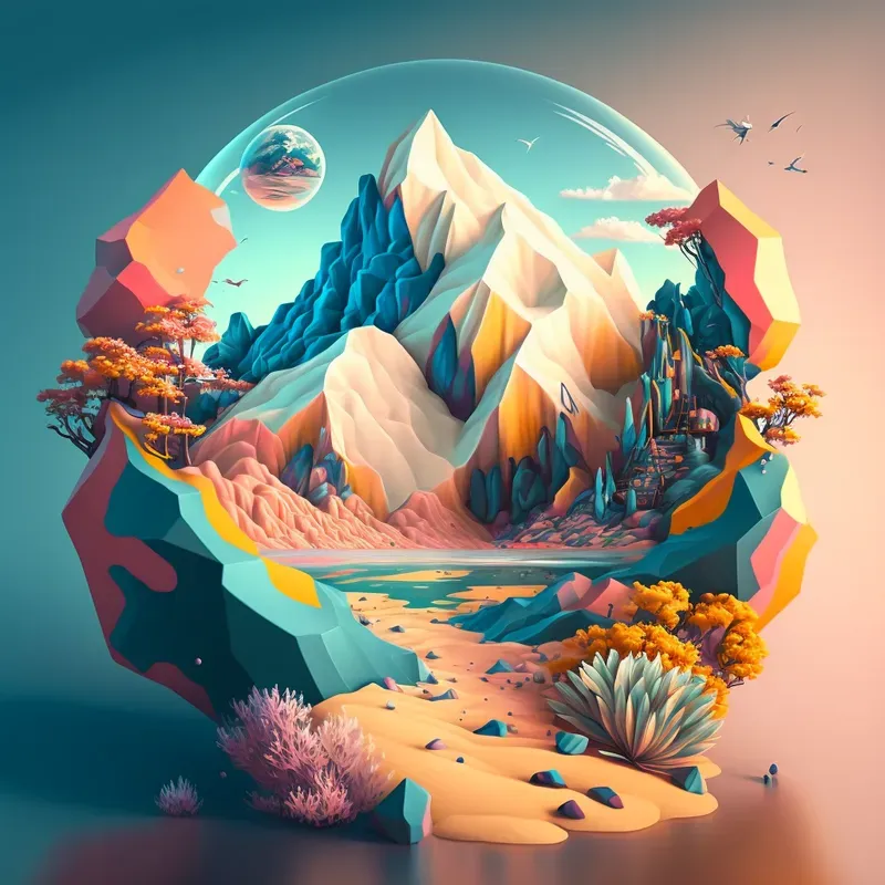 Abstract Geometrical Pastels
