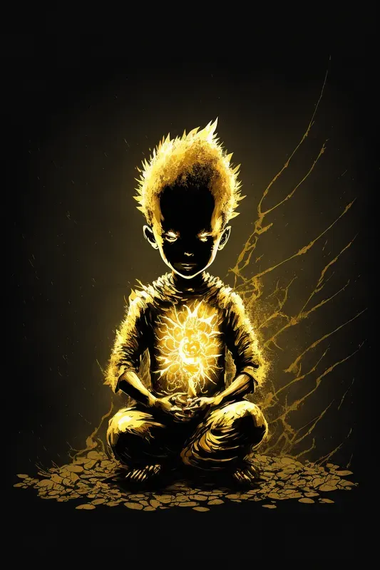 Flat Art On Black Backgrounds