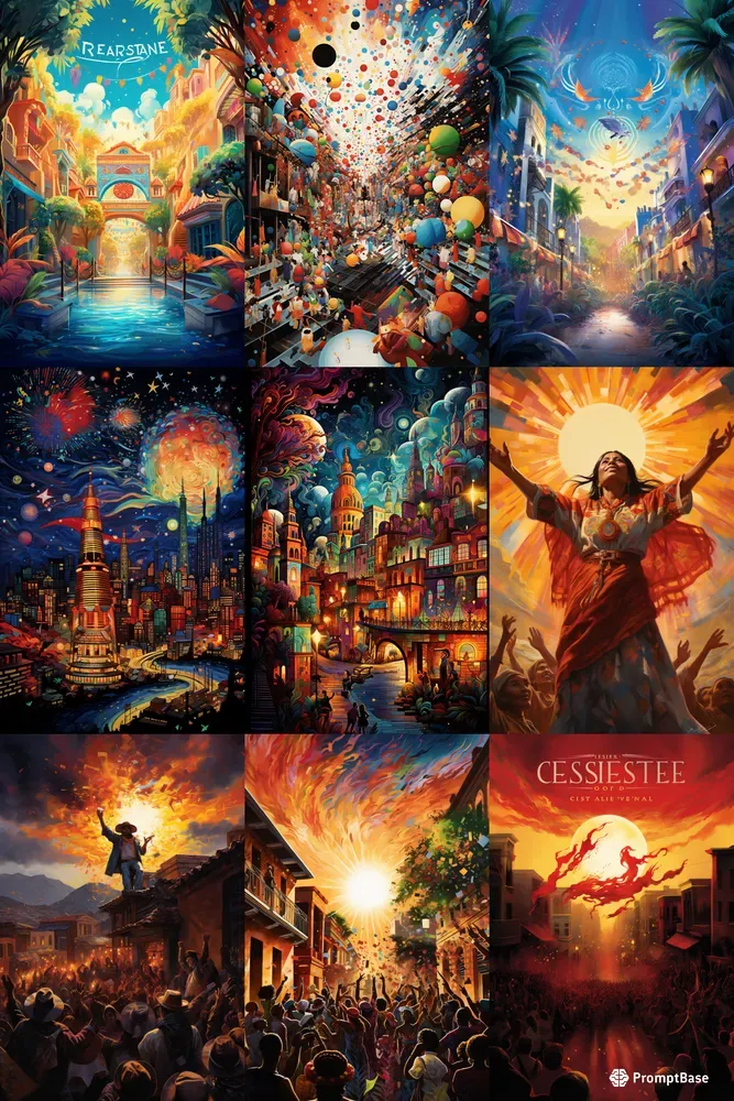 Festive Vibrance Illustration