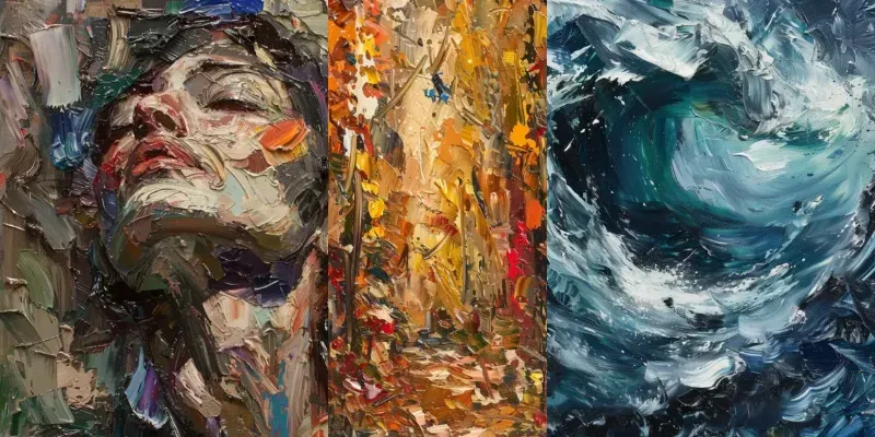 Textured Oil Paintings generated by undefined