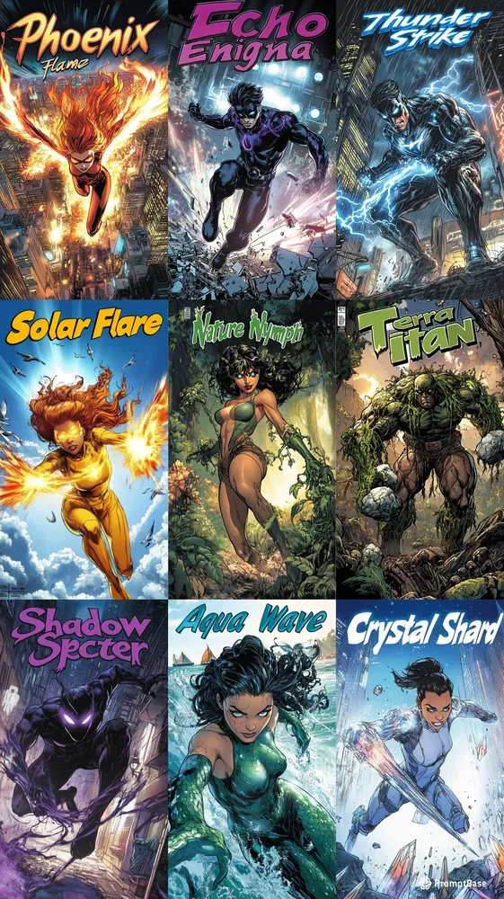 Epic Superhero Comic Covers