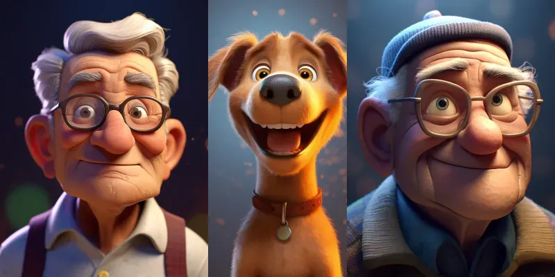 Beautiful Pixar 3D Characters generated by undefined