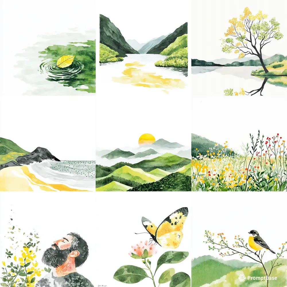 Ethereal Nature Watercolor Art