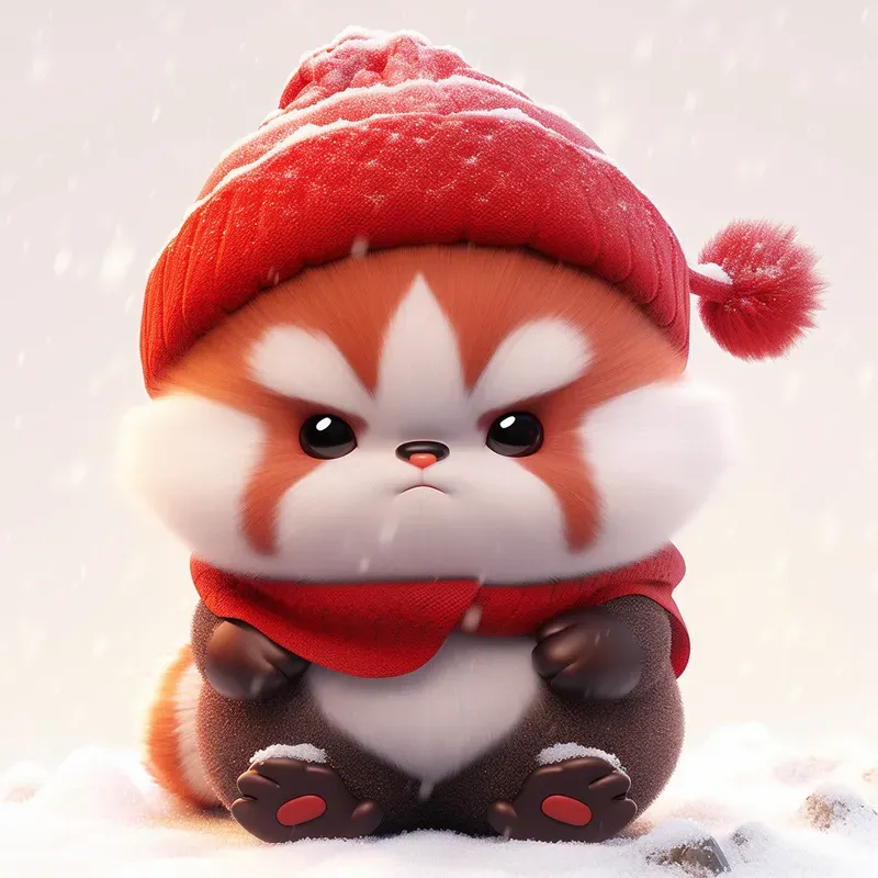 Chibi Frowning Animals