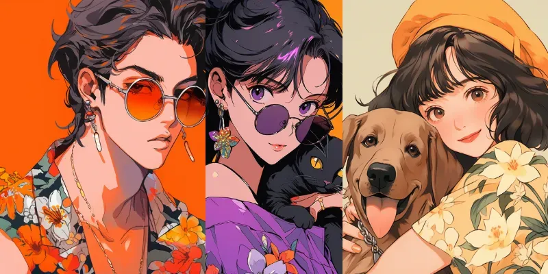 Retro Anime Portraits generated by undefined