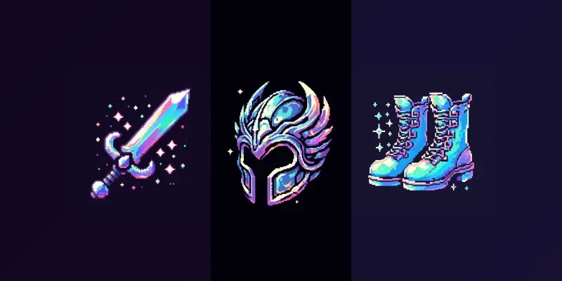 Fantasy Pixel Art Game Icons generated by undefined